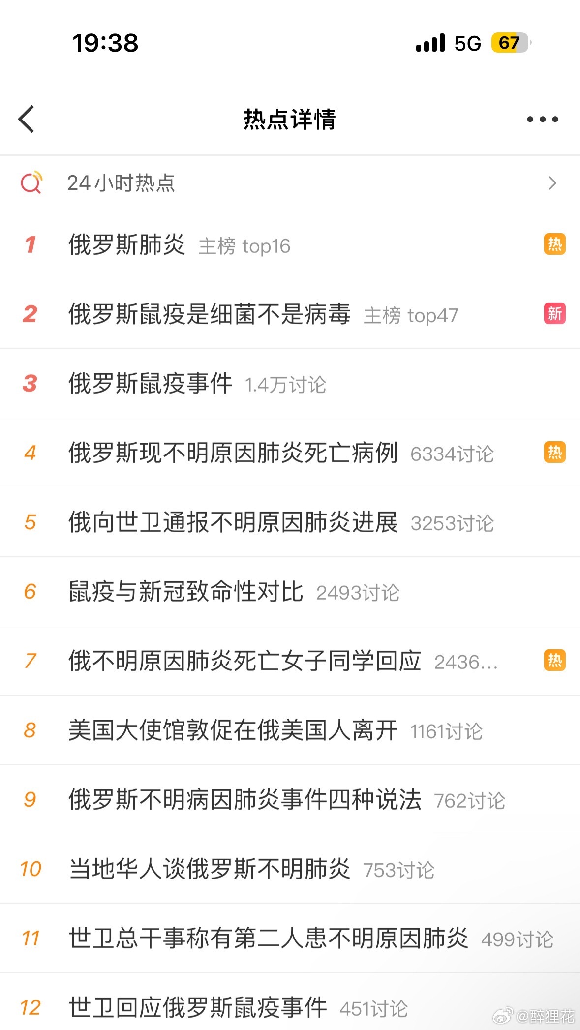 #俄方否认出现第二例不明肺炎#

我滴天啊，新冠刚消停几年，咋又出不明肺炎……前几天不是说俄罗斯鼠疫吗，咋又变成不明原因肺炎了。希望联合国医疗机构早点驰援俄罗斯疫病区域，千万要把不明肺炎消灭在萌芽期，千万不要往国际上传染啊，真是被吓怕了。就不能饶了地球人吗？这几年的日子有多苦，大家都 ​