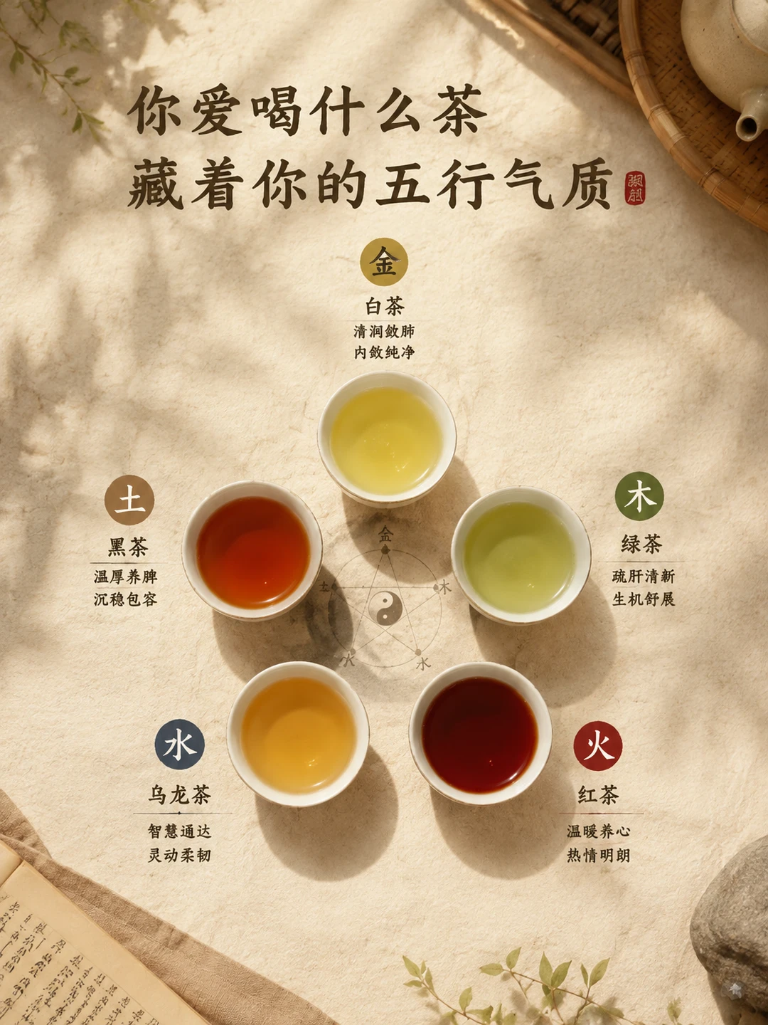 你爱喝什么茶，藏着你的五行气质