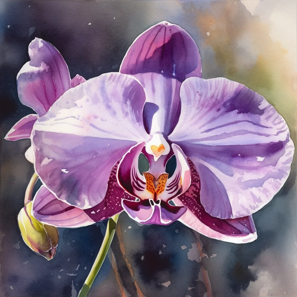 AI水彩：蝴蝶兰