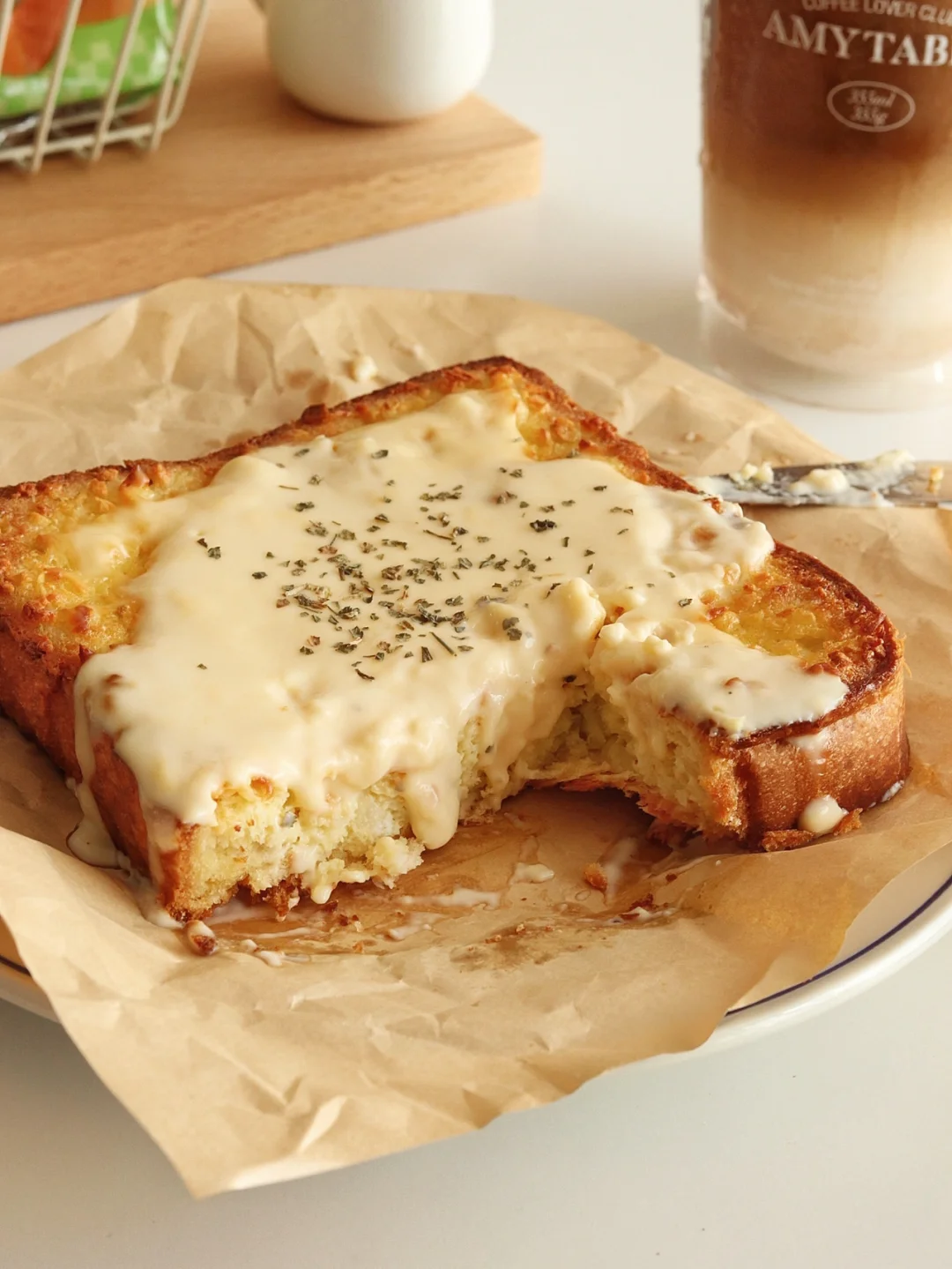 外酥里嫩｜蒜香黄油芝士吐司｜奶香十足‼️