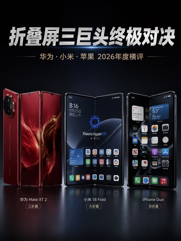 华为小米苹果折叠屏PK