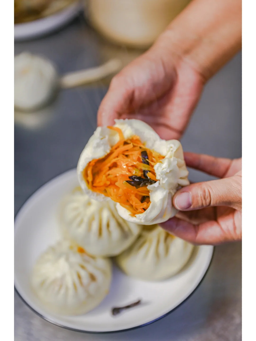 胡萝卜素馅大包子，附详细比例和步骤