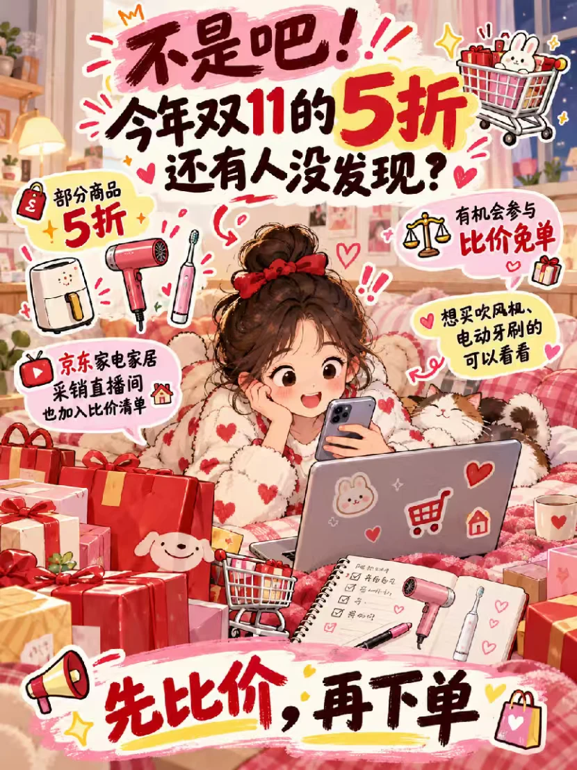 不是吧！今年双11的5折还有人没发现？😭
