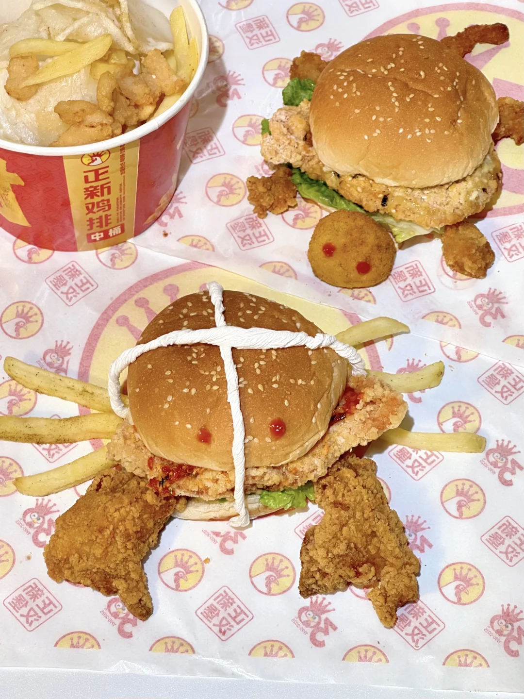 你们知道正新为了让我吃到两个汉堡有多拼吗