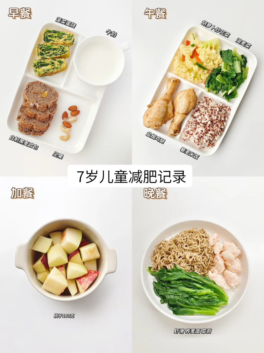 已瘦20.4斤｜小学生墨墨的健康饮食记录