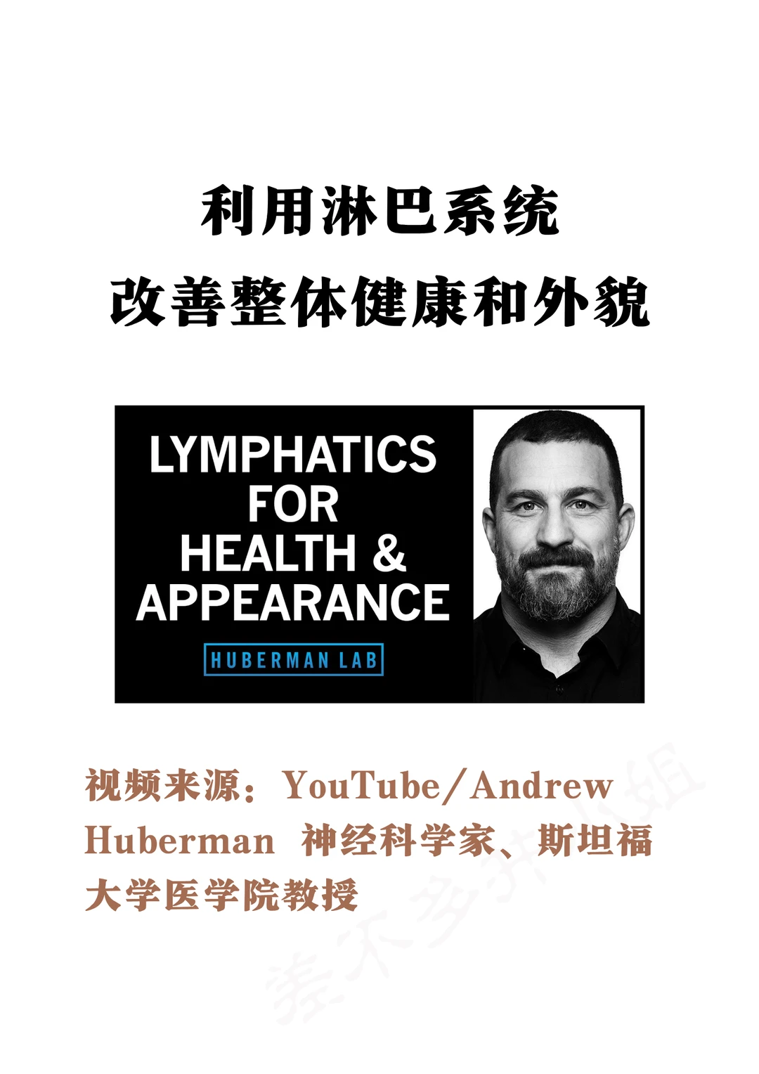 🎓斯坦福教授：淋巴系统重要性‼️改善Tips✅