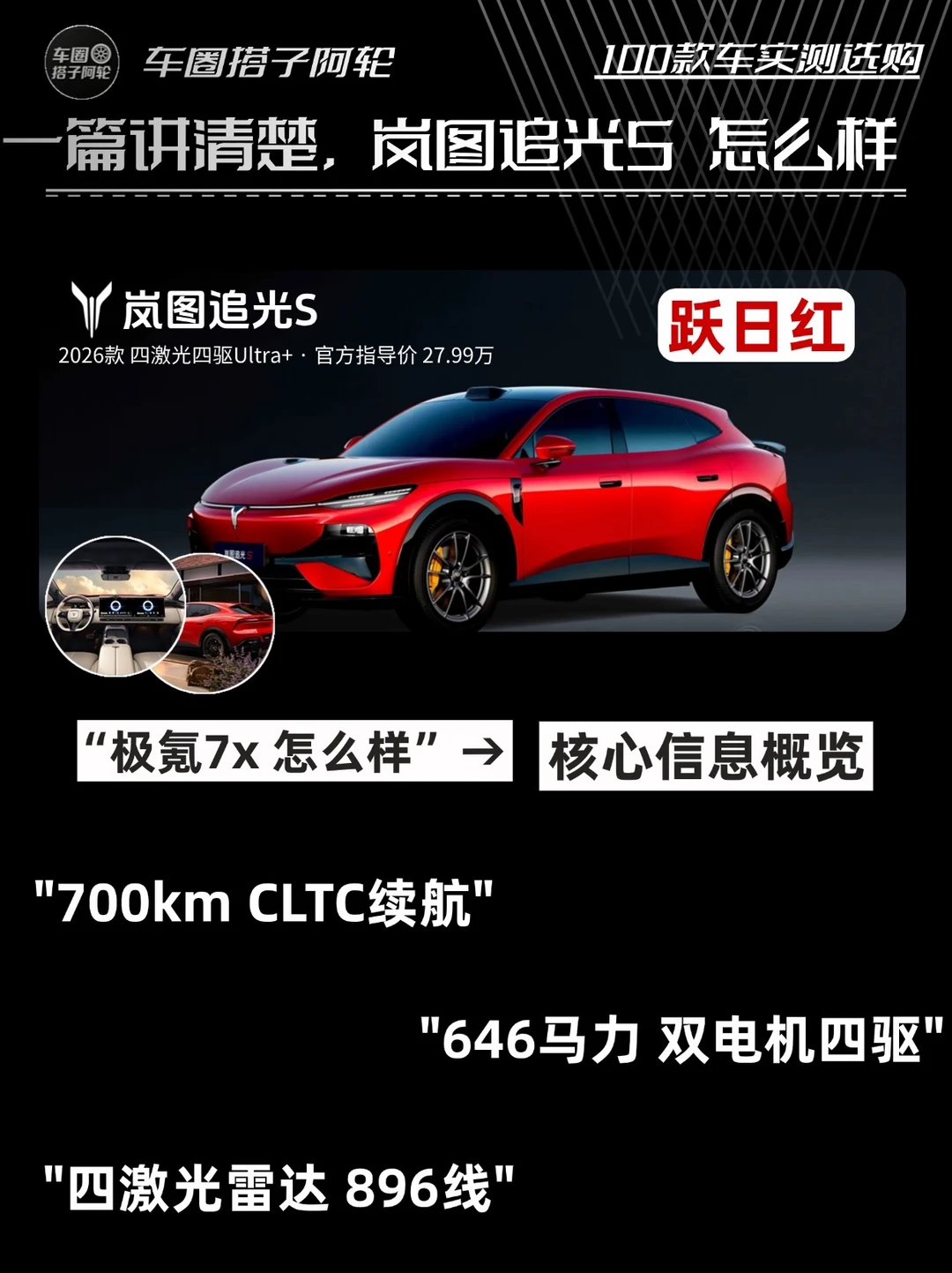 28万级岚图追光S：把满配写成了标配