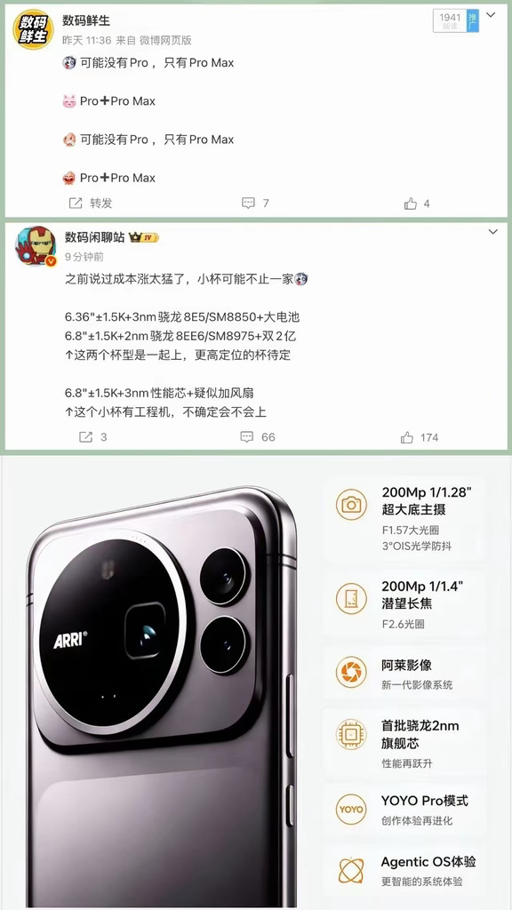 荣耀Magic9系列或取消Pro版，增加Pro Max
​应该是内存成本涨太猛了，干脆拔高版本定位，然后在其他配置上多升级一点，不知道保不保真呢？