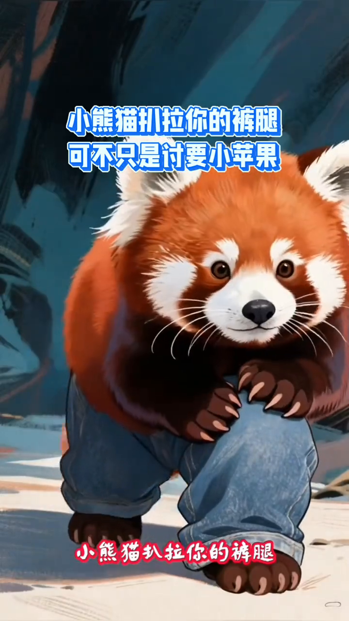 小熊猫张大嘴不是要咬人。
小熊猫扒拉你的裤腿可不只是讨要小苹果，它脚掌的脚垫腺体