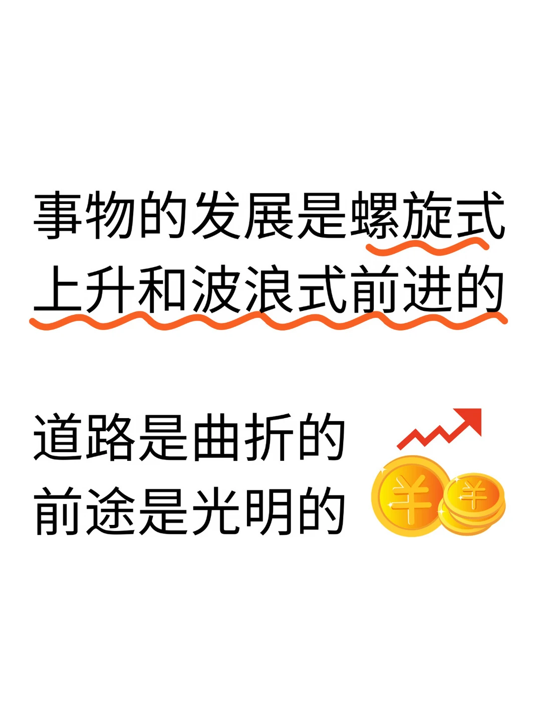 事物的发展是螺旋式上升和波浪式前进的