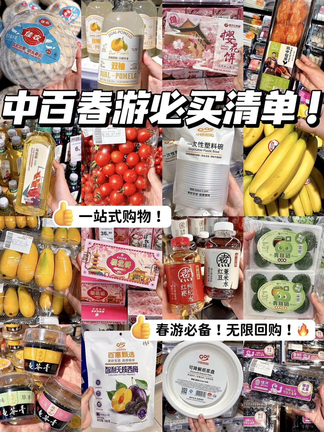 逛300次中百仓储总结出春游露营必买清单🤣