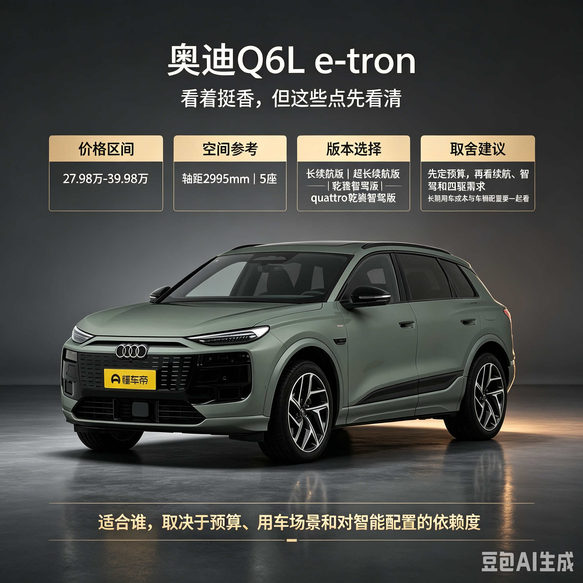 奥迪Q6L e-tron选前先看清这些点