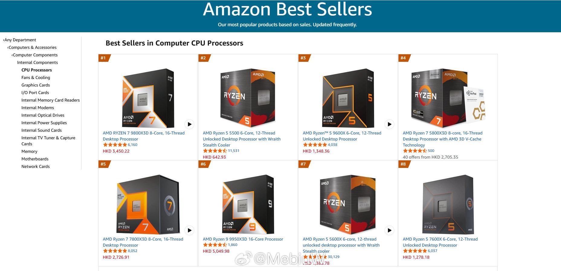 AMD 的Zen 3 是真的很好卖啊....[泪奔][泪奔][泪奔] ​