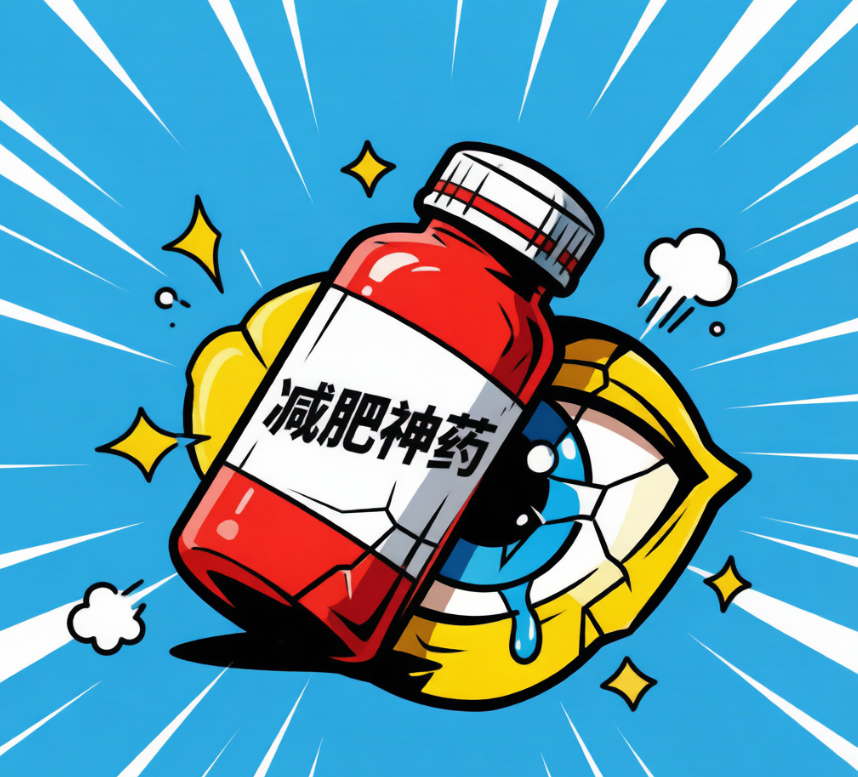 刚想找代购买“减肥神针”，热搜直接扇我一耳光：减肥神药或致永久失明
吓得我赶紧把购物车截图发给闺蜜：你看，我差点瞎了。闺蜜回：你不是本来就近视吗？……行吧。
说人话。司美格鲁肽，治糖尿病的，后来被捧成“躺着瘦”神器。结果有人打着打着，某天起床发现——咦我右边世界怎么缺了一块？不疼不痒，但视力回不