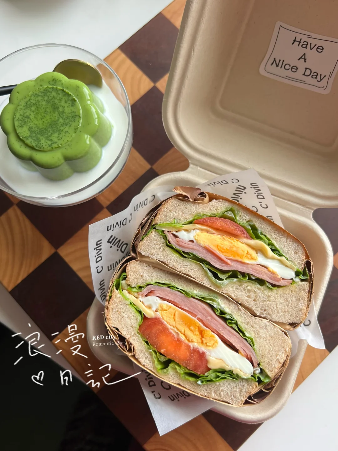 今日三明治🥪摆摊还行吧？漫画一般的切面