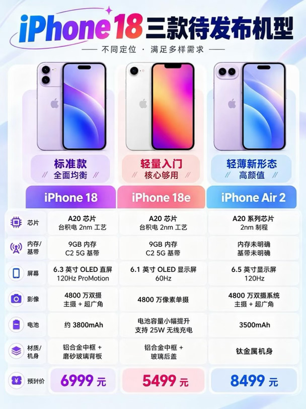 iPhone18三款机型爆料🔥总有一款适合你