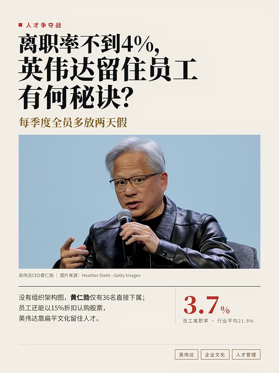 离职率不到4%，英伟达留住员工有何秘诀？