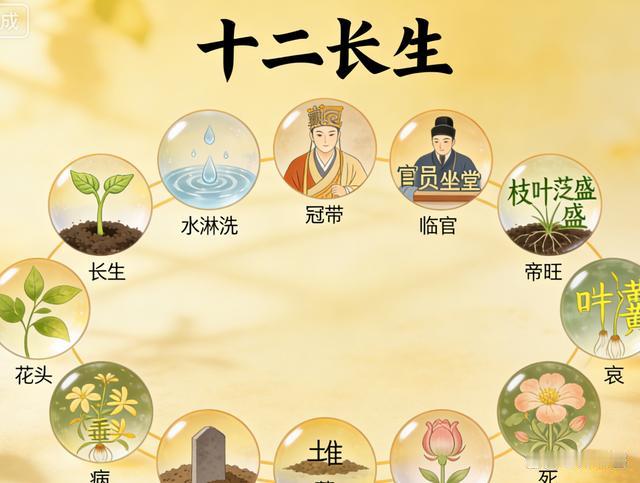 12长生，即长生、沐浴、冠戴、临官、帝旺、衰、病、死、墓、绝、胎、养。世界万物无不循环其中。那么，美国现在的情况，你说目前是衰、病、死、还是墓呢？以笔者的观察，其应该是病、死之间。你说是不是？