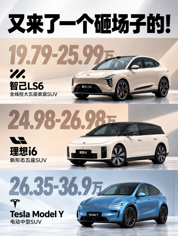Model Y理想i6智己LS6，20万级纯电SUV怎么选