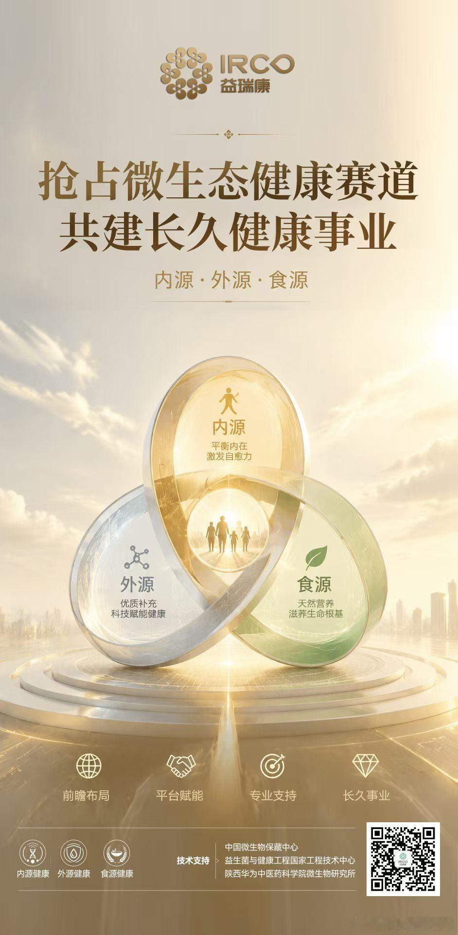 微生态养护正成为新趋势
IRCO益瑞康立足前沿科技
诚邀认同微生态健康理念的伙伴
共建可持续的健康事业 ​