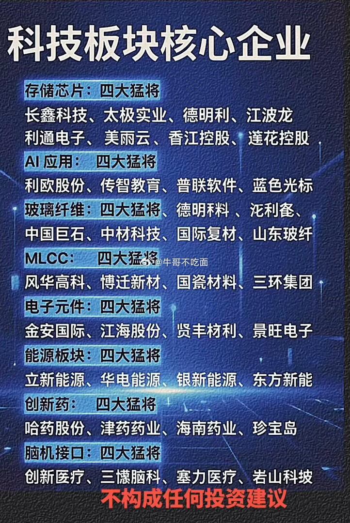 科技行业的核心企业。 ​