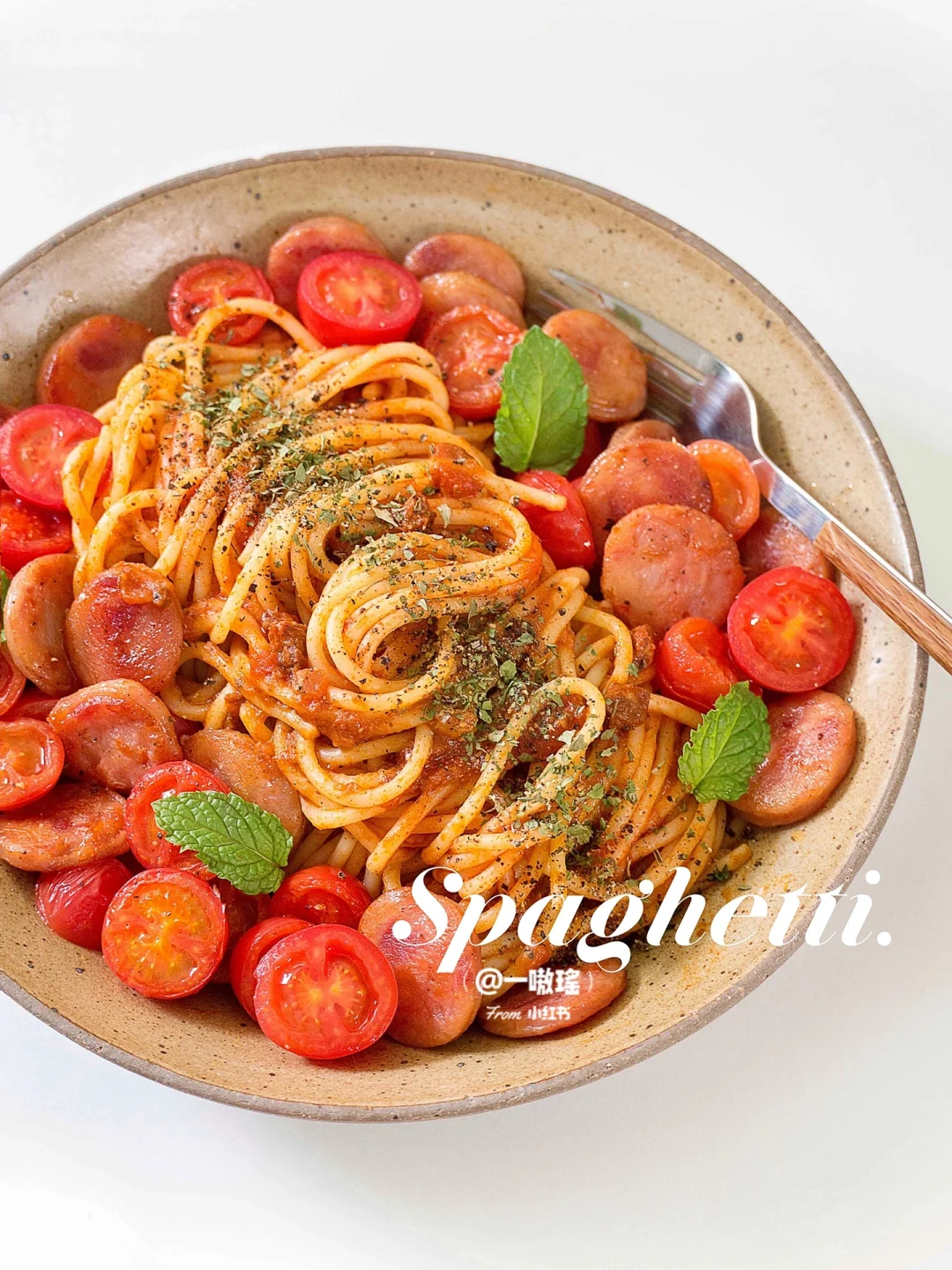 🍅浓郁番茄香肠意面|简单快手低脂版🍝