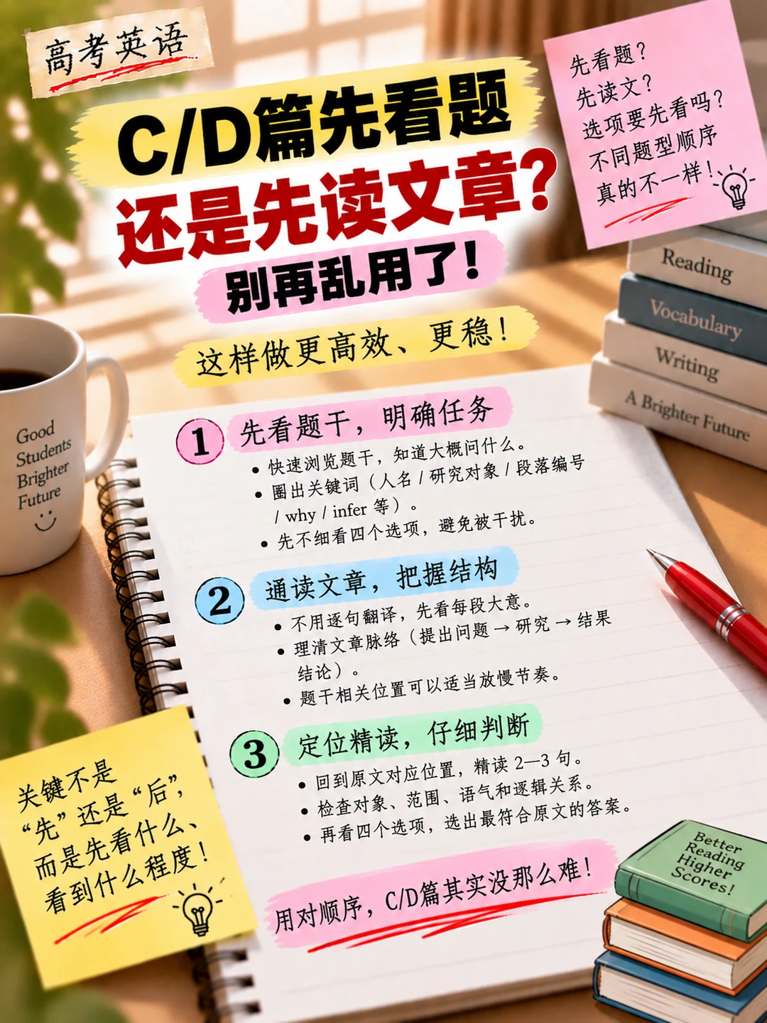阅读CD篇到底先看题，还是先读文章？