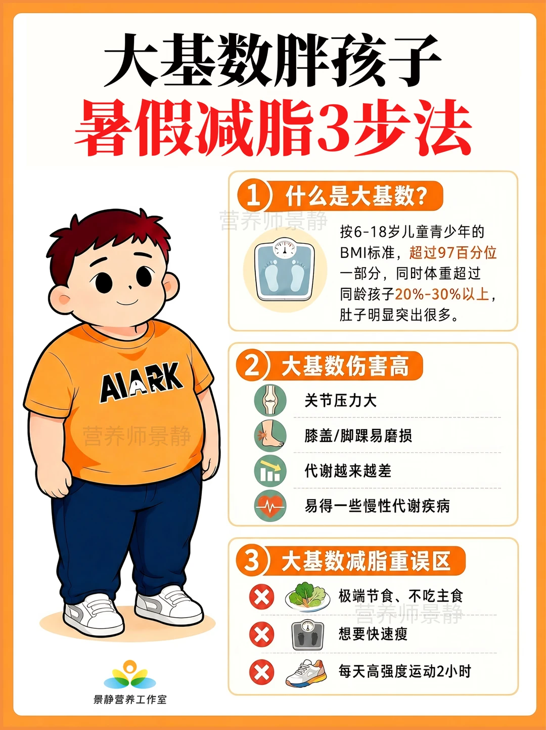胖20斤以上的孩子，暑假减脂做好这3点