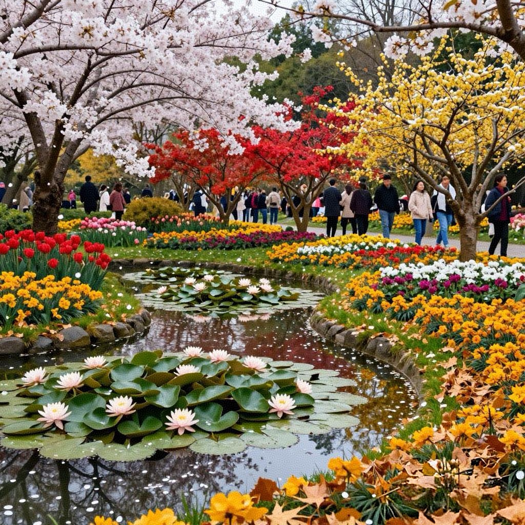 诗（四季韵）
​
​作者/凤非
​春有桃花夏有荷
​梅兰竹菊俏冬秋
​一年四季花