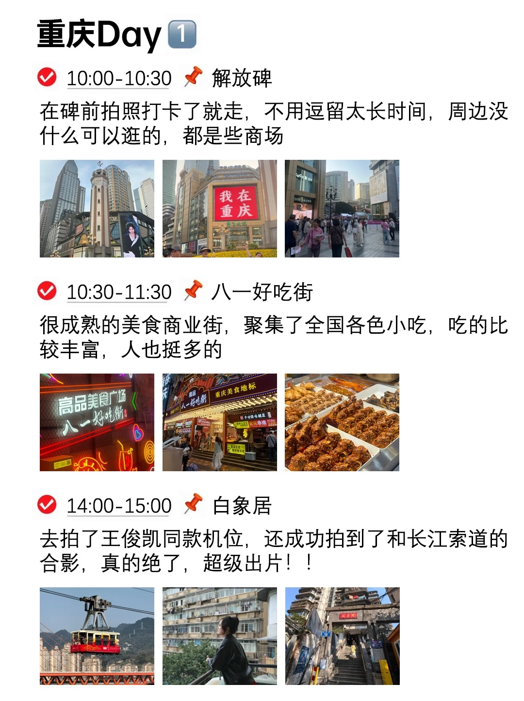 本J人对自己做的重庆旅游复盘十分满意🥳