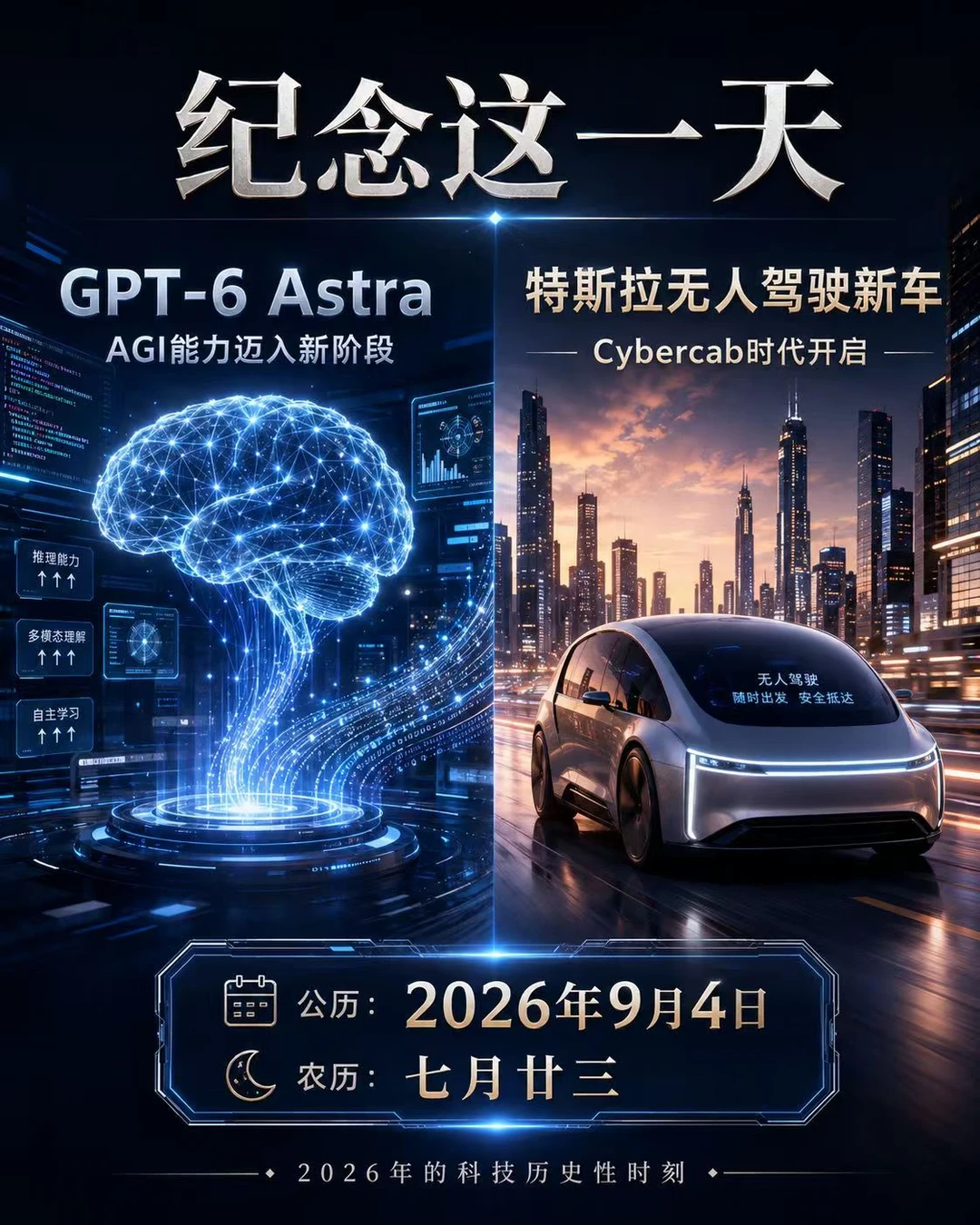 AGI 时代来了划时代的一天,GPT6和无人驾驶