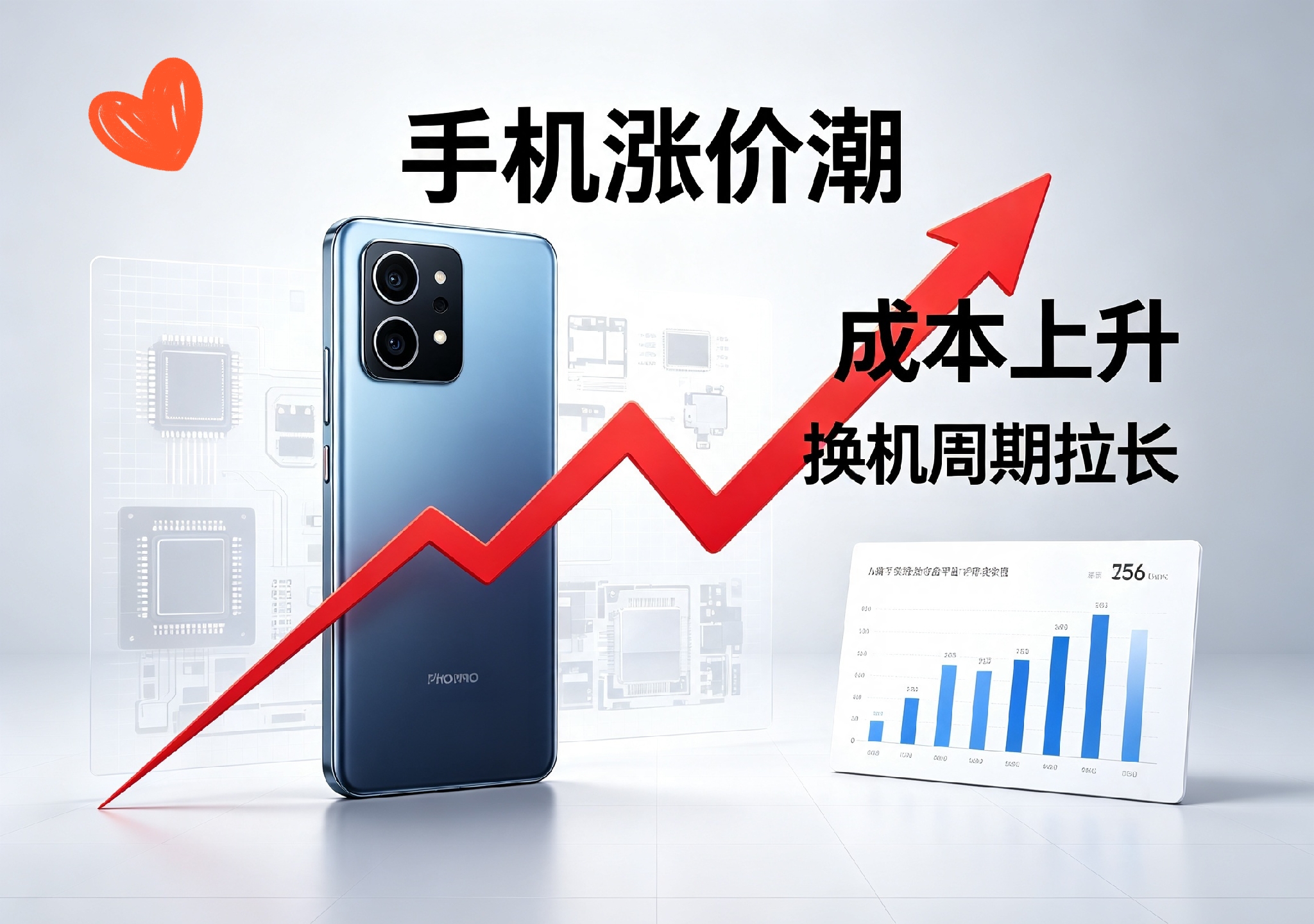 （今天下午快讯）手机涨价潮来袭，消费者还愿意买单吗？
 
最近大家应该能明显感觉到，新机的售价越来越高，不少国产旗舰起步价直接站上五千元大关，很多机型相比往年普遍涨了大几百甚至上千。这一轮涨价背后，存储芯片紧缺是主要原因，随着 AI 相关需求爆发，芯片供不应求，直接拉高了整机成本。
 
面对不断上涨