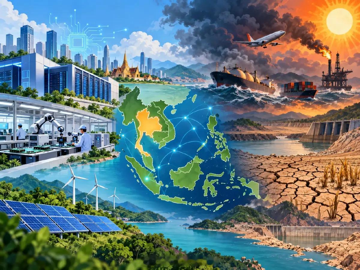 #泰国星暹新闻# 【亚行最新预测！2026年亚太增速放缓至5.0%，泰国仅增2.0%，多重暗线风险压制东盟经济】

在全球地缘政治震荡、能源危机与极端气候多重冲击下，亚太经济体复苏节奏持续承压。亚洲开发银行（ADB）发布2026年9月最新版《亚洲发展展望》，更新亚太及东南亚各国经济预测数据。报告指出，亚 ​