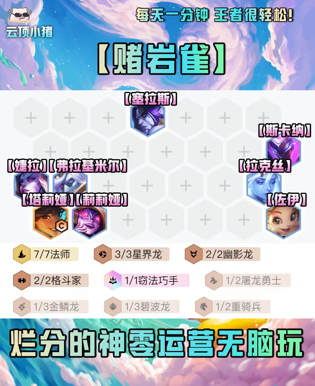 烂分的神冷门赌岩雀！简单无脑不用运营！