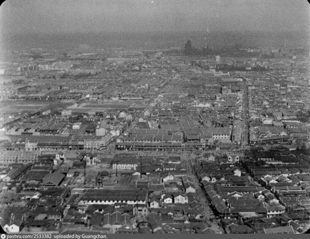 徐家汇路、局门路北向航拍，1935年左右