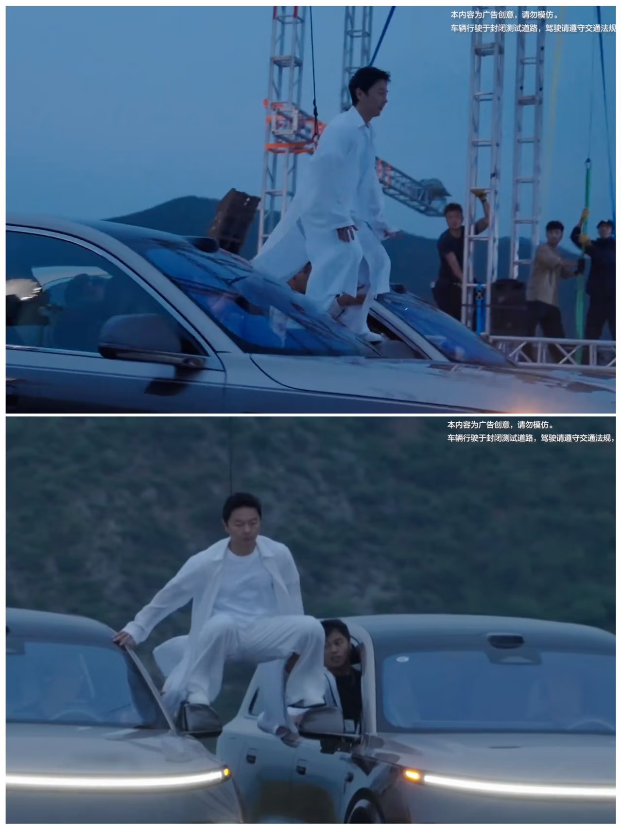 谢苗站真车上，板子就是实拍铁证
