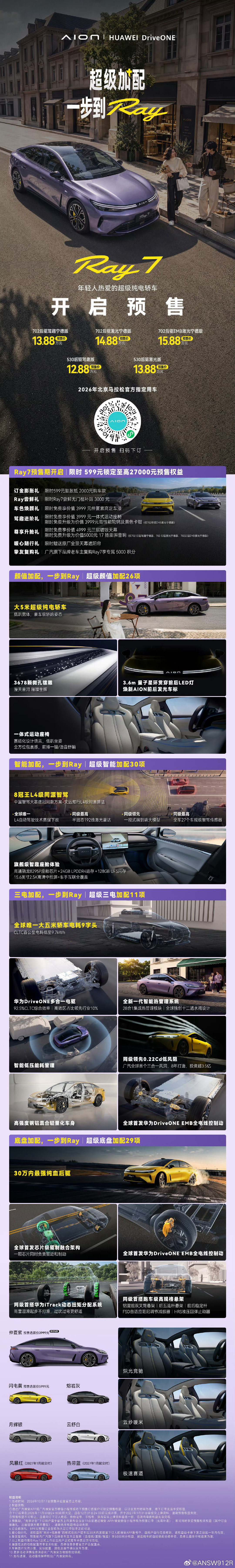 #超级加配埃安Ray7预售价12.88万元起#作为曾经首尔的SwaggyRay，碰上了一个同名的车，甚至还有纯红色的风暴红色系的车，甚至还有辅以华为赋能的车，我居然有点想换车是怎么回事！ ​