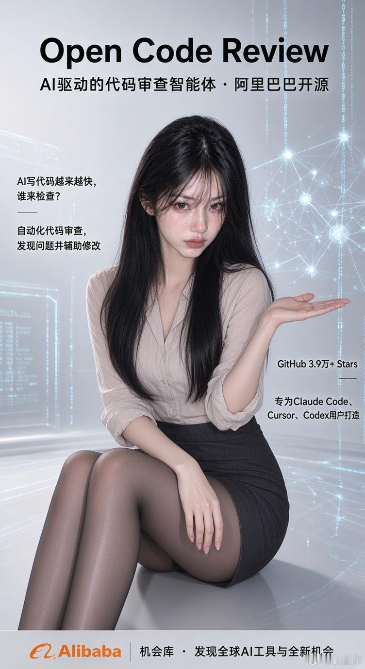 AI写代码越来越快，但谁来检查AI写出来的代码？阿里开源了这个项目
最近发现一个挺有意思的开源项目：Open Code Review。

它解决的是一个越来越现实的问题：

现在用 Claude Code、Codex、Cursor 等 AI Coding 工具写代码的人越来越多。

代码生成速度提高了，但新的问题也来了——

AI写出来的代码， ​