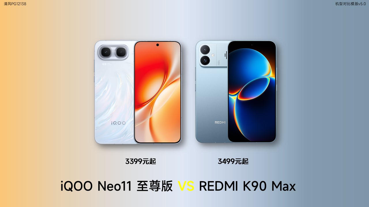 iQOO Neo11 至尊版与REDMI K90 Max该如何选择？