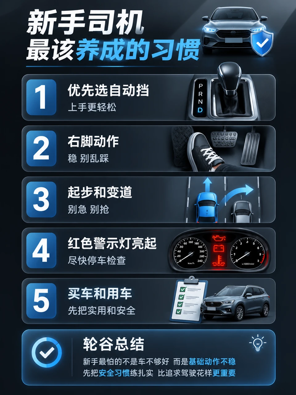 新手司机最该养成的5个习惯，建议收藏！