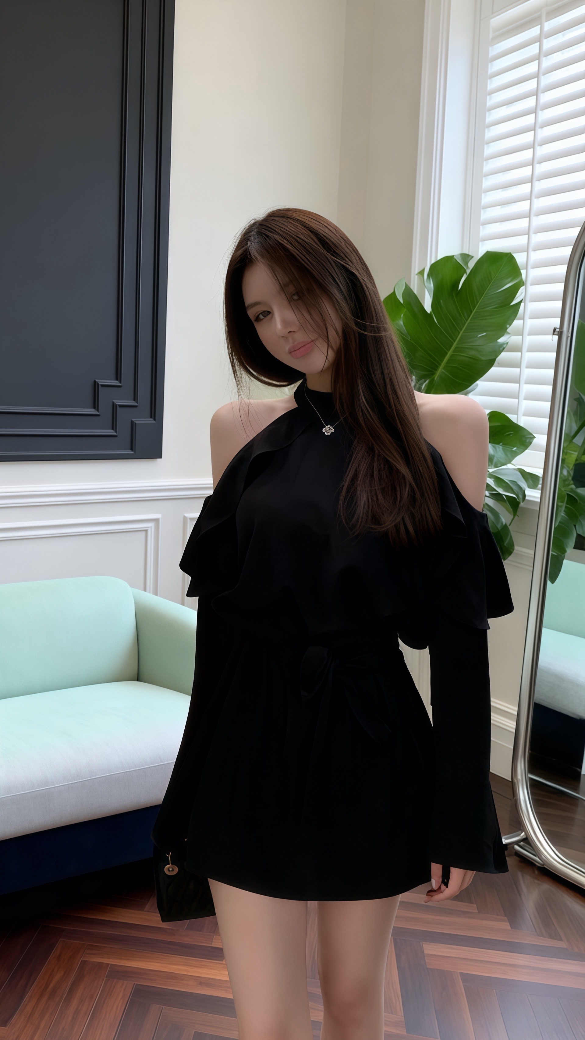 <p>女人味穿搭 气场全开 御姐 小黑裙 高级感 <!--{img:0...