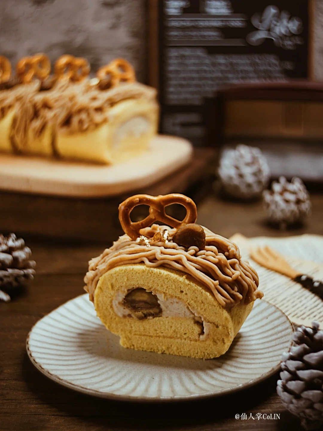 秋季限定▫️冰淇淋口感的蒙布朗栗子蛋糕卷