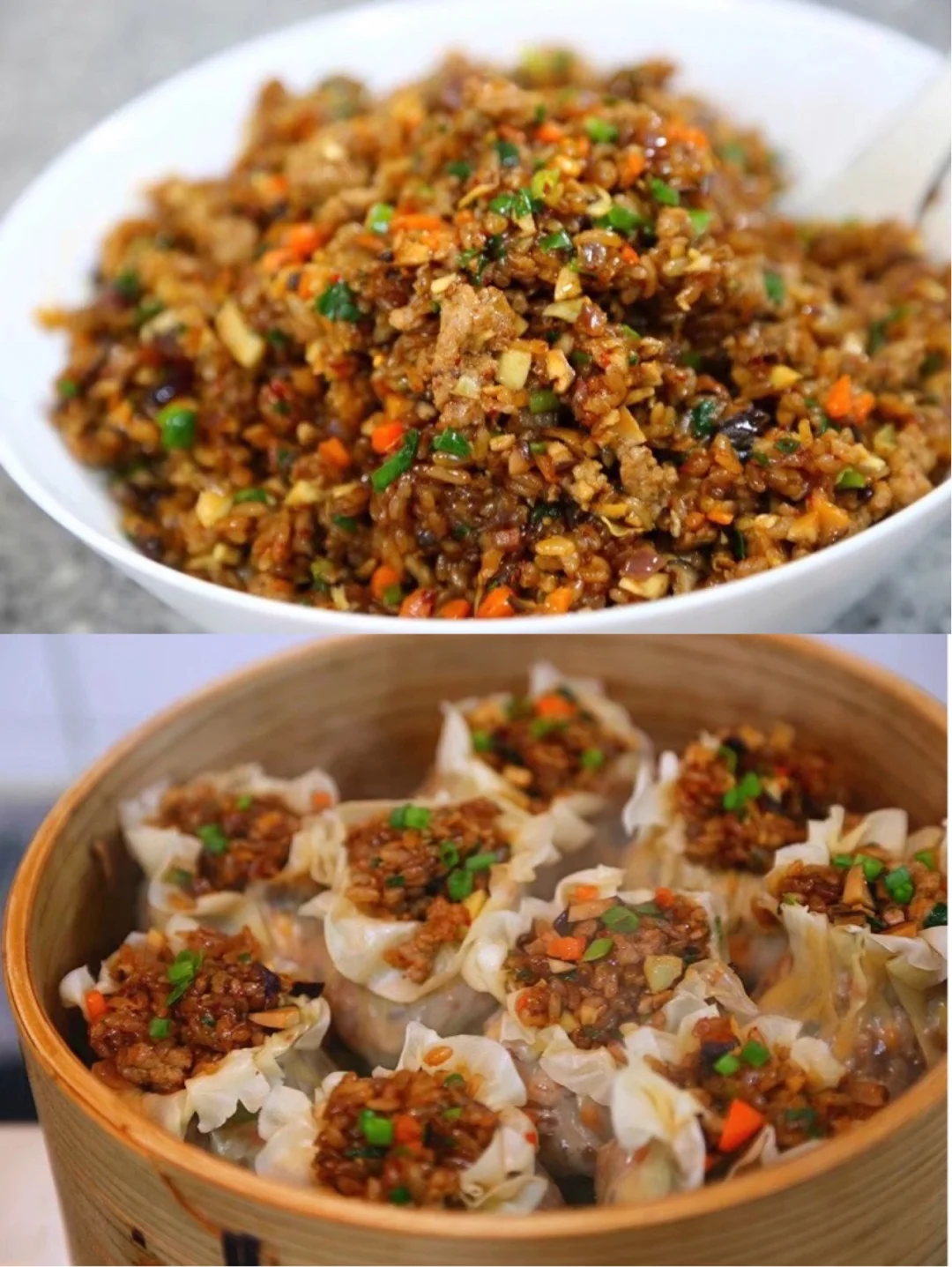 超级简单的家常烧卖做法来啦，超级开胃