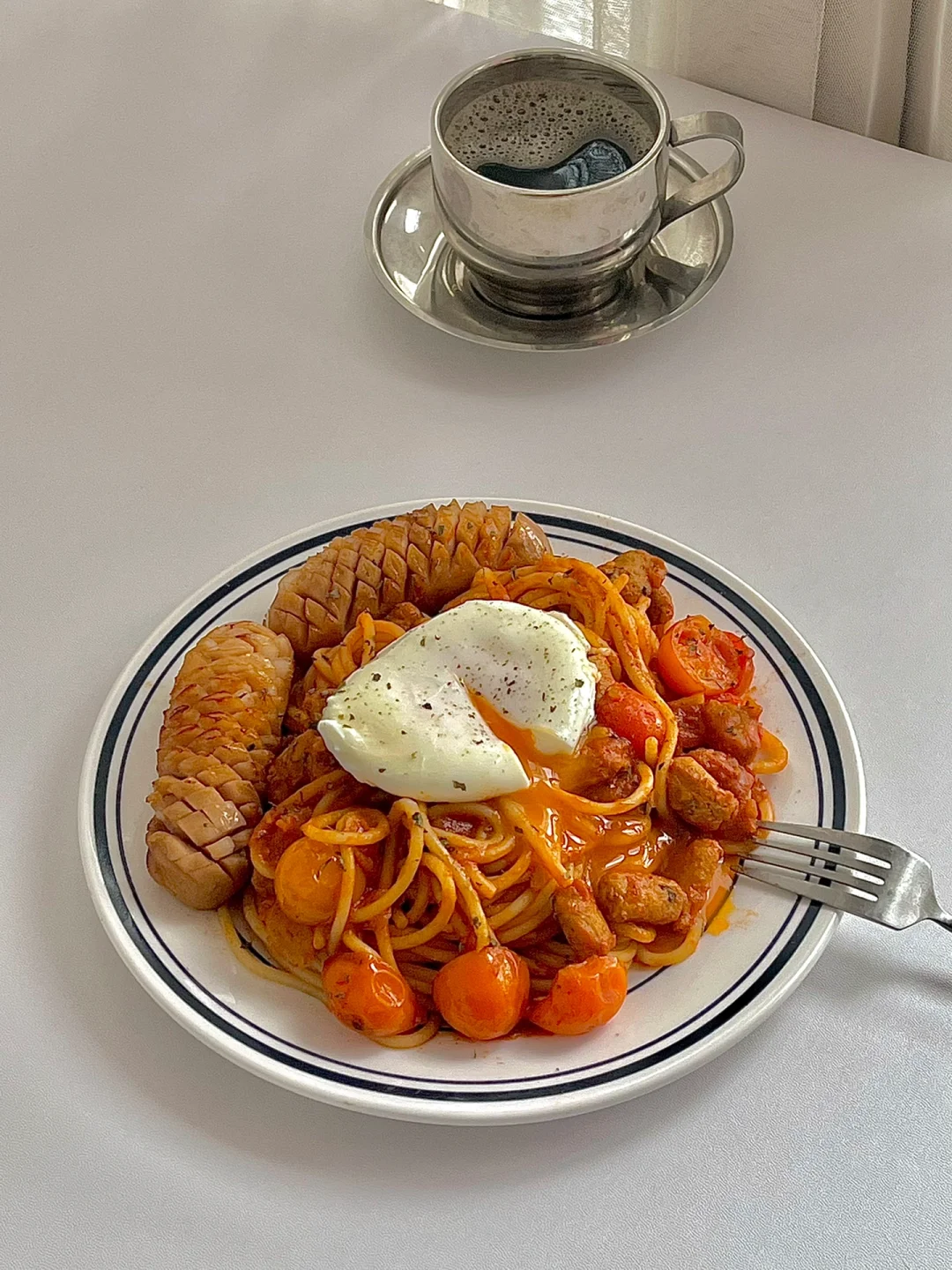 ☀️工作日快手早餐｜浓郁的番茄肉酱意面 🍝