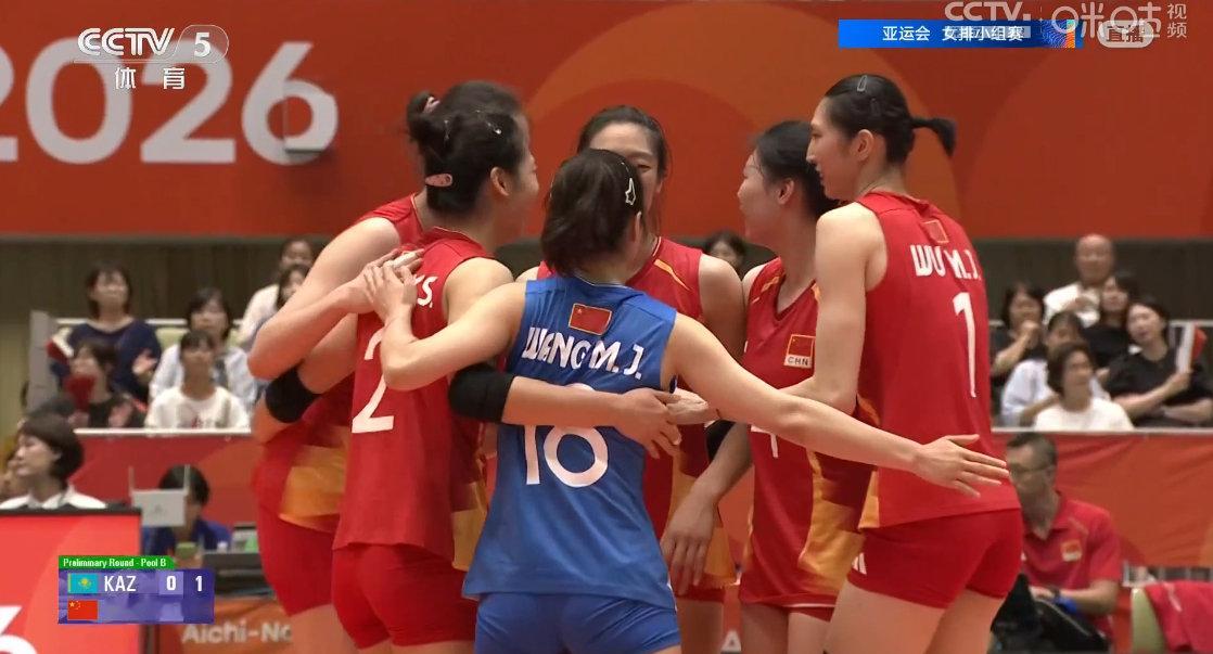 #中国女排25比6哈萨克斯坦# 

2026亚运会女排小组赛第二轮，中国VS哈萨克斯坦

第二局中国队延续状态，发球打开了，而对手一传表现糟糕，25-6速胜
#中国女排单局仅让对手得6分##亚运会中国女排vs哈萨克斯坦# ​