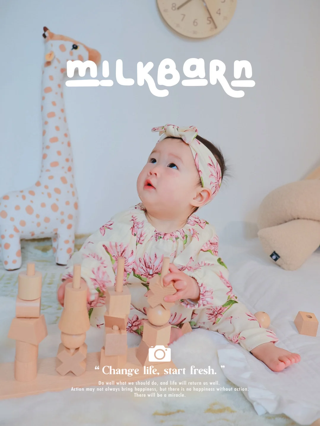 没有大眼睛，但是个爱笑的酒窝女孩儿呀～