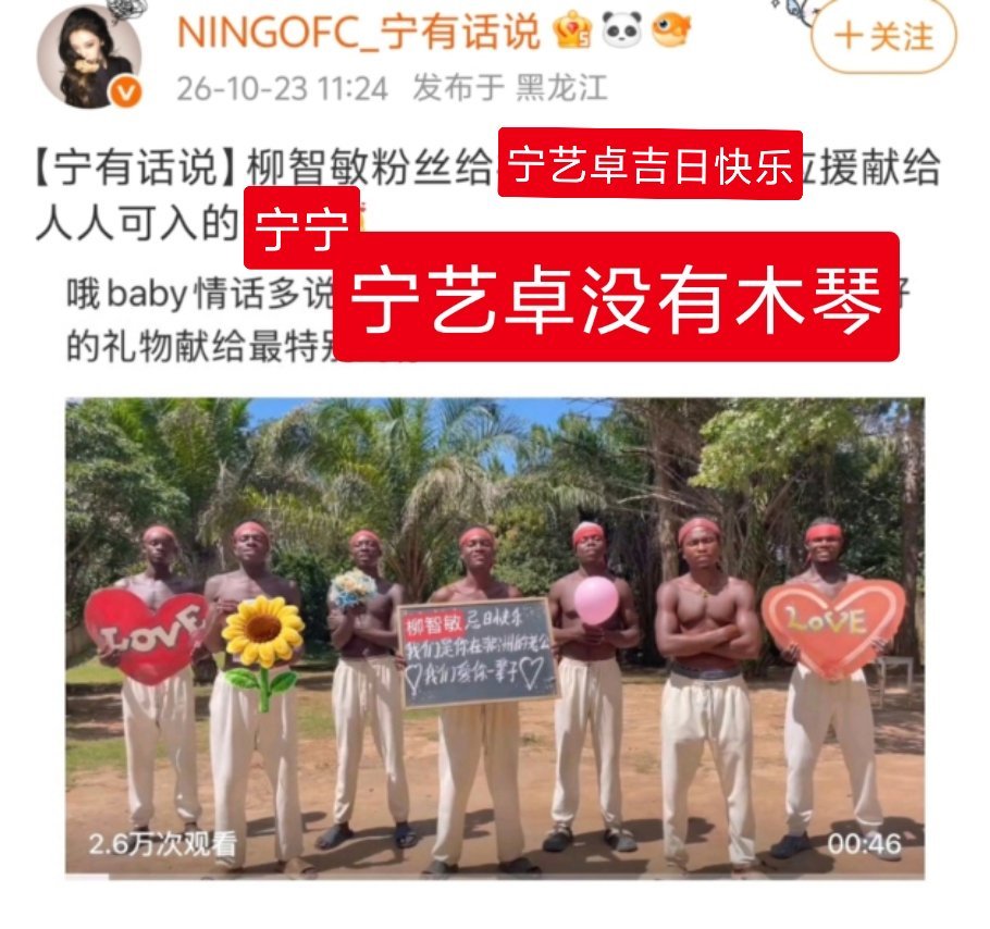 貌似只有#宁艺卓# 喜欢这样的生日祝福  宁艺卓4月的转发#柳智敏# 现在都还没回复[有票了] ​