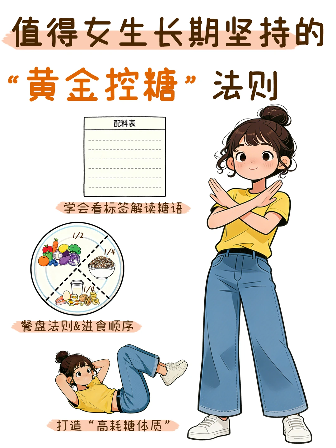 值得女生长期坚持的“黄金控糖”法则~