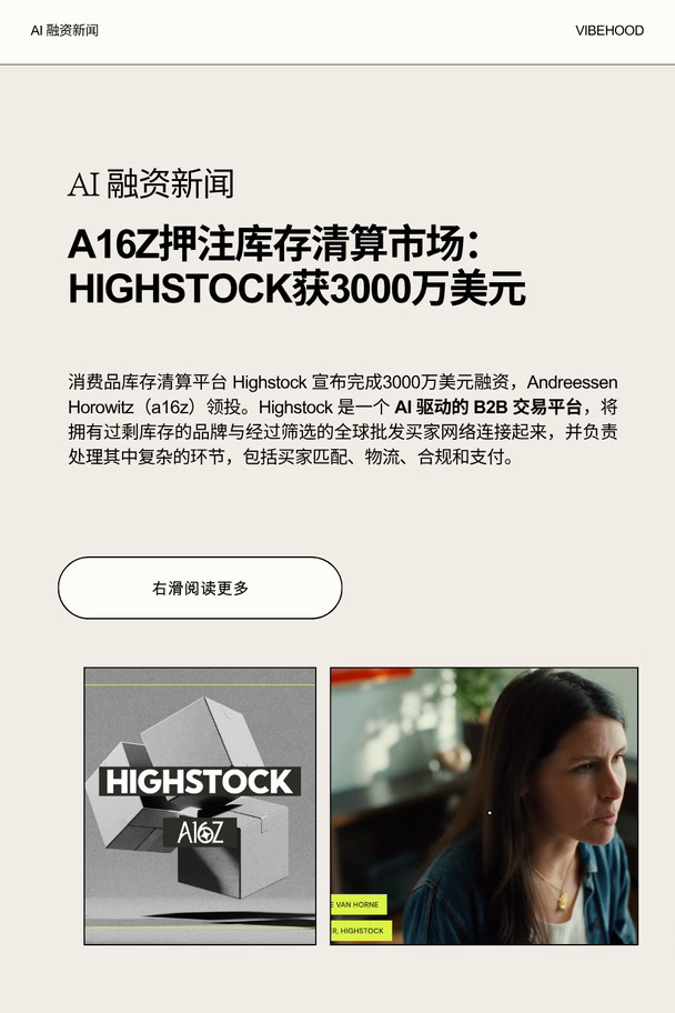 Highstock｜a16z领投3000万美元A轮融资