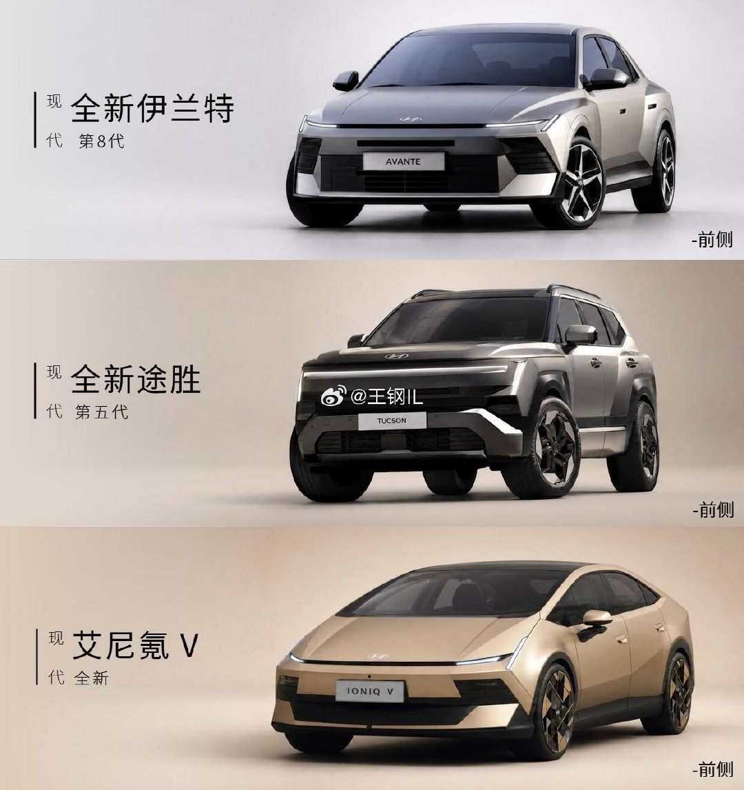现代汽车这3款车型，均采用极具未来感的“钢铁艺术”
辨识度直接拉满。什么家族式外观，家族式设计，现代表示：我通通都不要#现代汽车# ​